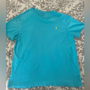 Mens blue polo top. Size large